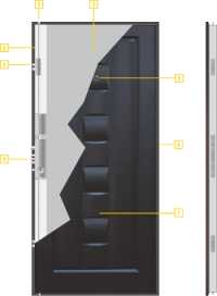 Схема на крило на метална врата серия Комфорт - модел 137-P