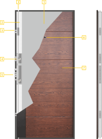 Схема на метална входна врата модел 616-C