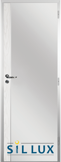 Алуминиева врата за баня Sil Lux, цвят Снежен бор Лайсна