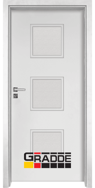 Интериорна врата Gradde, модел Bergedorf, Бял Мат