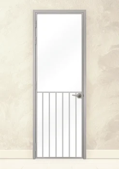 Стъклена врата Lusso L-1 Сив Мат