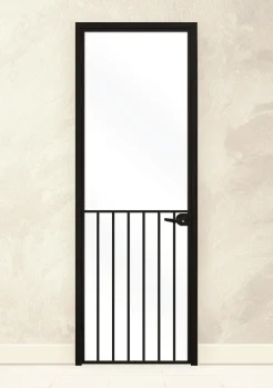 Стъклена врата Lusso L-1 Черен Мат