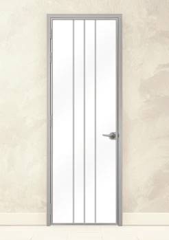Стъклена врата Lusso L-2 Сив Мат