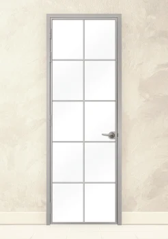 Стъклена врата Lusso L-3 Сив Мат