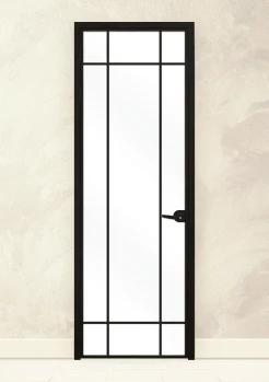 Стъклена врата Lusso L-4 Черен Мат