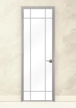 Стъклена врата Lusso L-4 Сив Мат