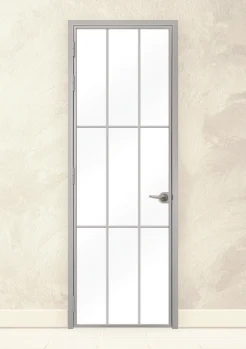 Стъклена врата Lusso L-5 Сив Мат