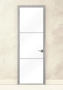 Стъклена врата Lusso L-7 Сив Мат