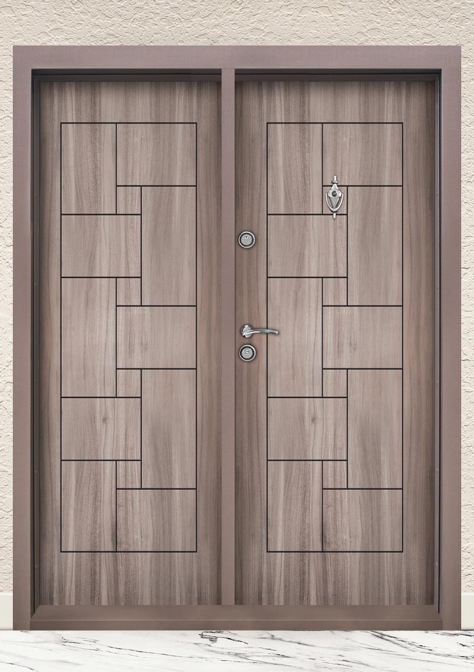 Двукрила входна врата Т-100 цвят Спарта