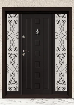 Двукрила входна врата Т-712 цвят Африка