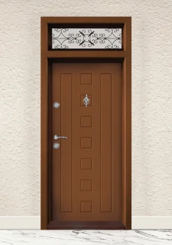 Еднокрила входна врата Т-1712 цвят Златен Дъб