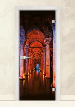 Стъклена интериорна врата Print 13-13 Снежен Бор