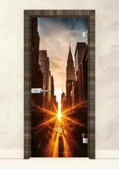 Стъклена интериорна врата Print 13-18 Райски Орех