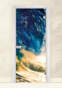 Стъклена интериорна врата Print 13-19 Снежен Бор