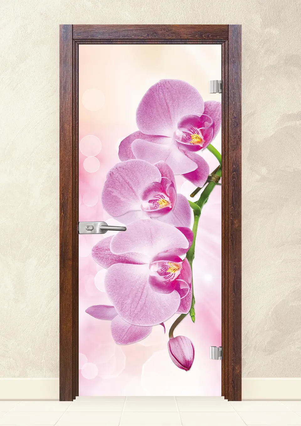 staklena-vrata-print-13-3-pink-bonsai Стъклена интериорна врата Print 13-3 Pink Японски Бонсай