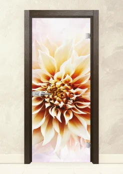 Стъклена интериорна врата Print 13-5 Златен Кестен