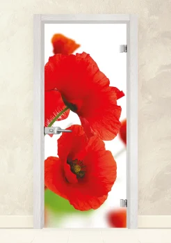 Стъклена интериорна врата Print 13-8 Снежен Бор