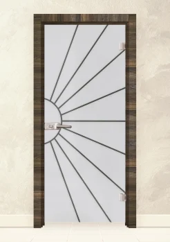 Стъклена интериорна врата Sand 13-2 Райски Орех