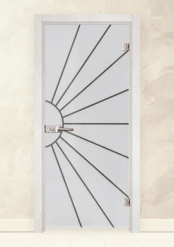 Стъклена интериорна врата Sand 13-2 Снежен Бор