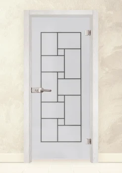 Стъклена интериорна врата Sand 13-7 Снежен Бор