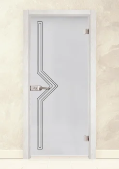 Стъклена интериорна врата Sand 13-9 Снежен Бор