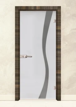 Стъклена интериорна врата Sand 14-1 Райски Орех