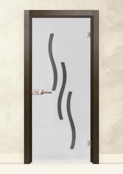 Стъклена интериорна врата Sand 14-2 Златен Кестен