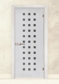 Стъклена интериорна врата Sand 14-4 Снежен Бор