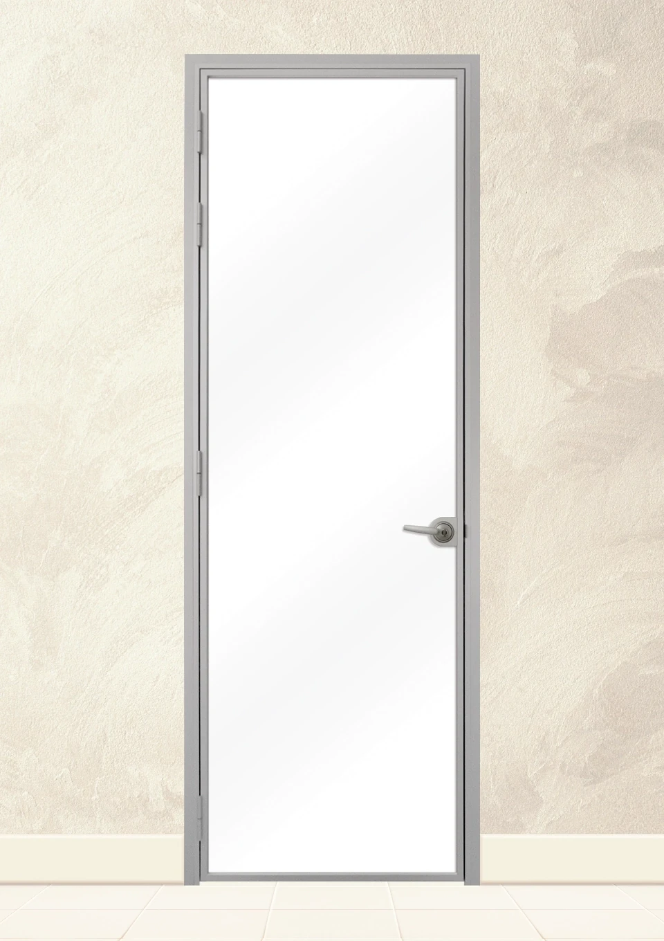 Стъклена врата Lusso L0, Сив мат